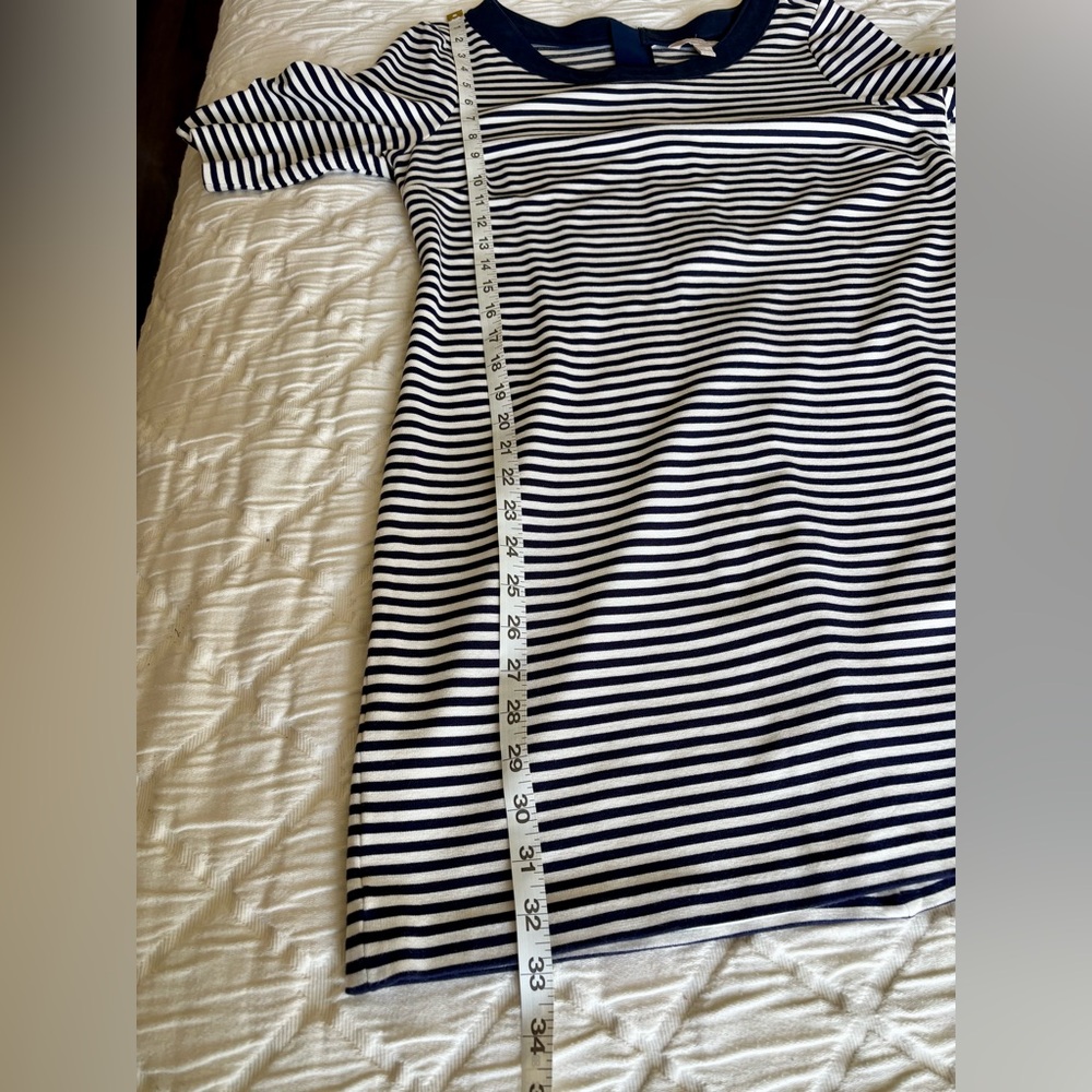 BANANA REPUBLIC WOMENS STRIPE SCOOP NECK SHORT SLEEVE DRESS -- 14 - Picture 9 of 9